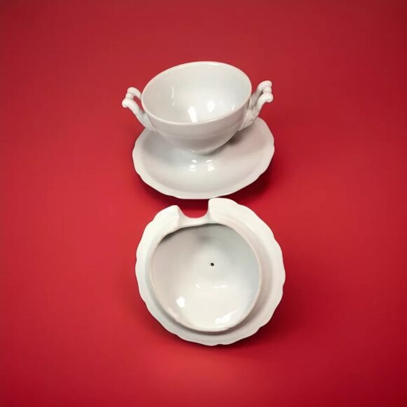 Hutschenreuther Hohenberg 1814 CM Germany Condiment Jar/Bowl w Underplate - Picture 5 of 7